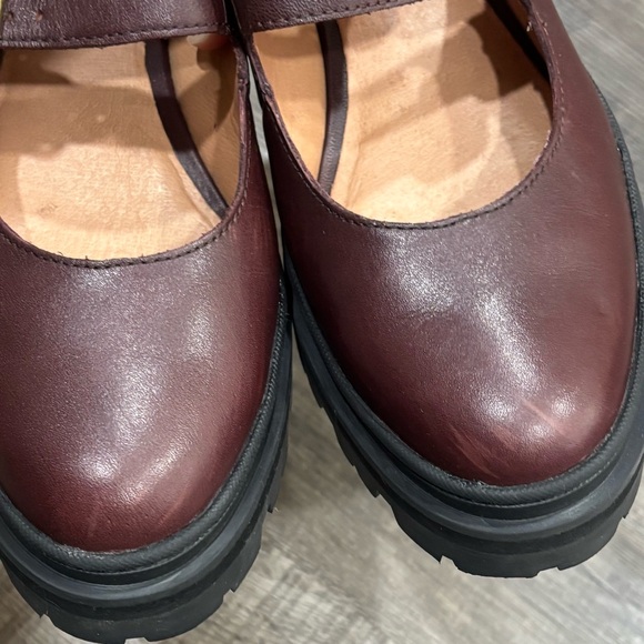 Madewell-“Freya” Chunky Lugsole Mary Janes in Dark Cabernet, Size 7 1/2, GUC - Picture 14 of 15